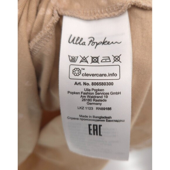 Ulla Popken polka dot knit dress Plus Size 20/22 beige elastic drawsting waist - Picture 6 of 8